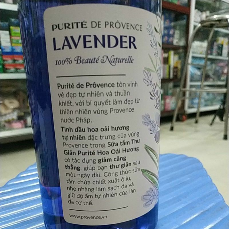 SỮA TẮM PURITÉ 850ML VỚI TINH DẦU LAVENDER, HÀNG CHUẨN