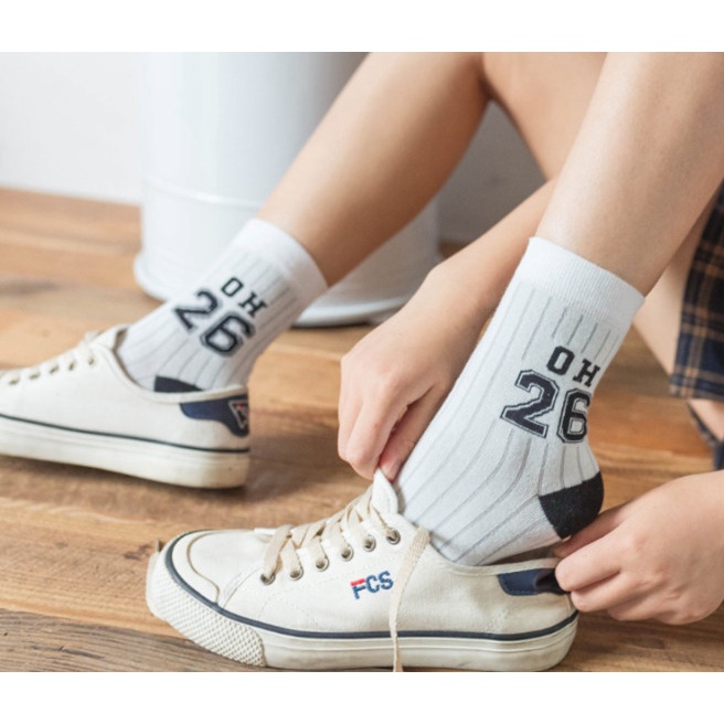 Vớ Tất Nam Nữ cổ lửng Chữ Số đủ màu phong cách trẻ trung, năng động.