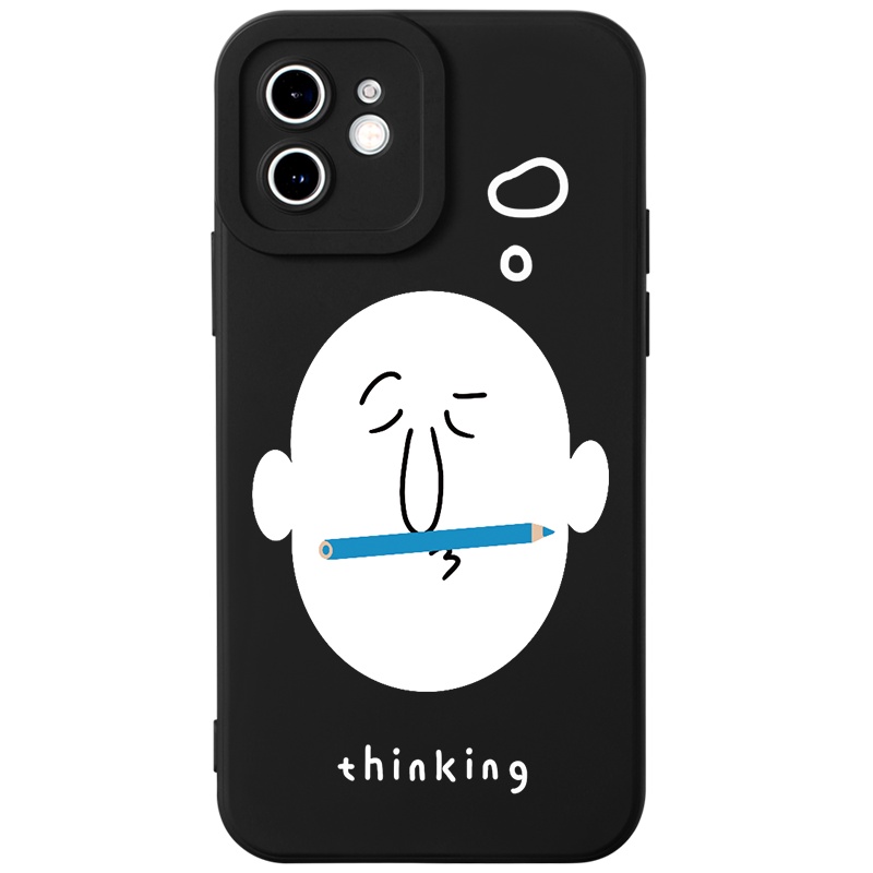 Ốp lưng JURSUE mềm chống bẩn độc lạ ngộ nghĩnh cho iPhone 13 12 11 Pro Max SE 2020 X XR XS 8 7 ip 6S 6 Plus Y1950