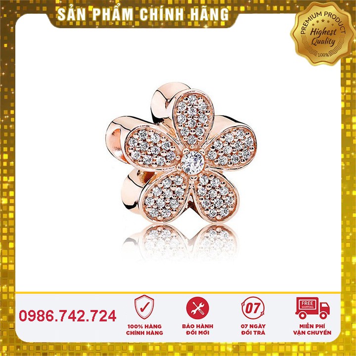 [Hàng cao cấp] Charm Bạc S925 ALE Cao Cấp - Charm hoa sim đính đá trắng chuẩn bạc S925 - Mã sản phẩm NTD00008