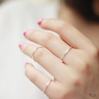 Nhẫn bạc tròn trơn, nhẫn nữ, nhẫn nam kiểu dáng tròn dễ phối đồ, cực kỳ cá tính
