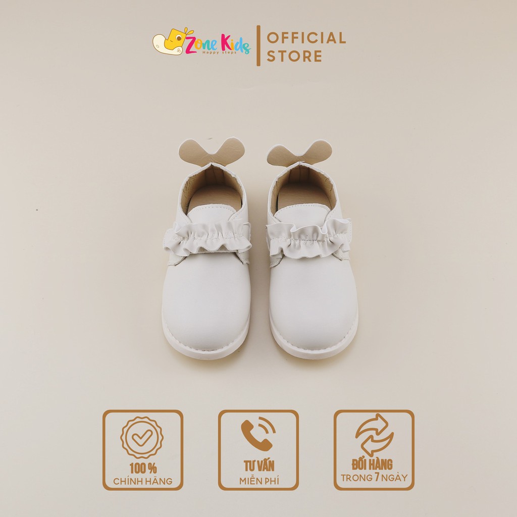 Giày búp bê quai ngang phối bào nhún cho bé gái Zonekids - A36