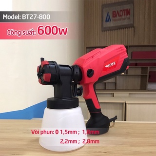 Máy phun sơn mini cầm tay dùng điện btec bt27-800 ❤️bảo hành 12 tháng❤️