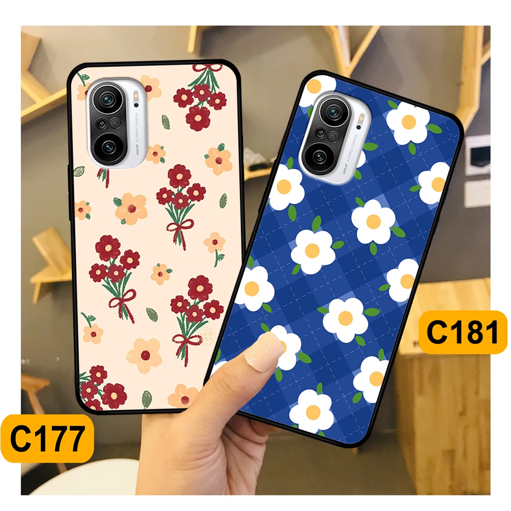 Ốp Xiaomi Redmi K40 / Redmi K40 Pro in hình hoa cỏ nhẹ nhàng,họa tiết caro xinh xắn.ốp lưng chống sốc
