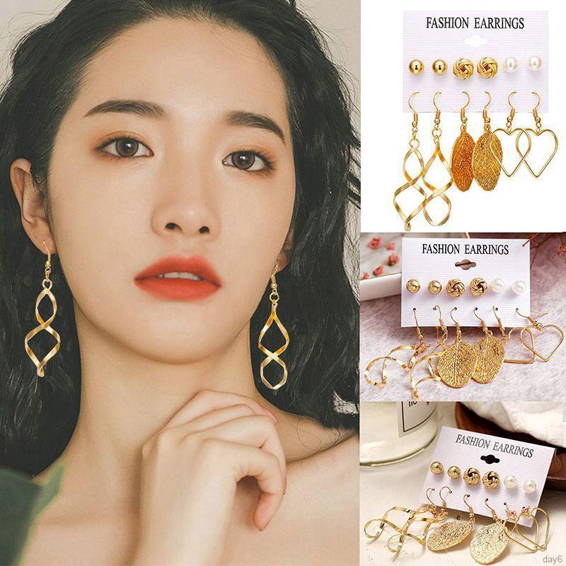 Day6 6 cặp bông tai tua rua sáng tạo phong cách Hàn Quốc