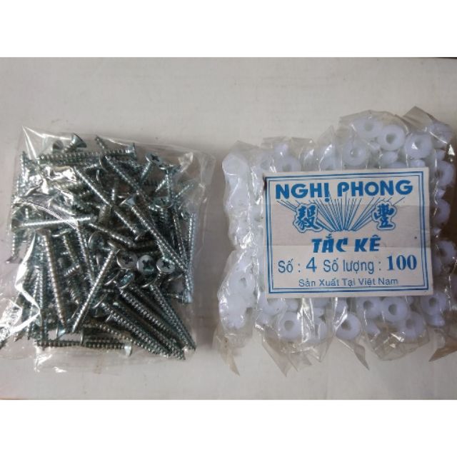 Bộ 100 vít nở 4