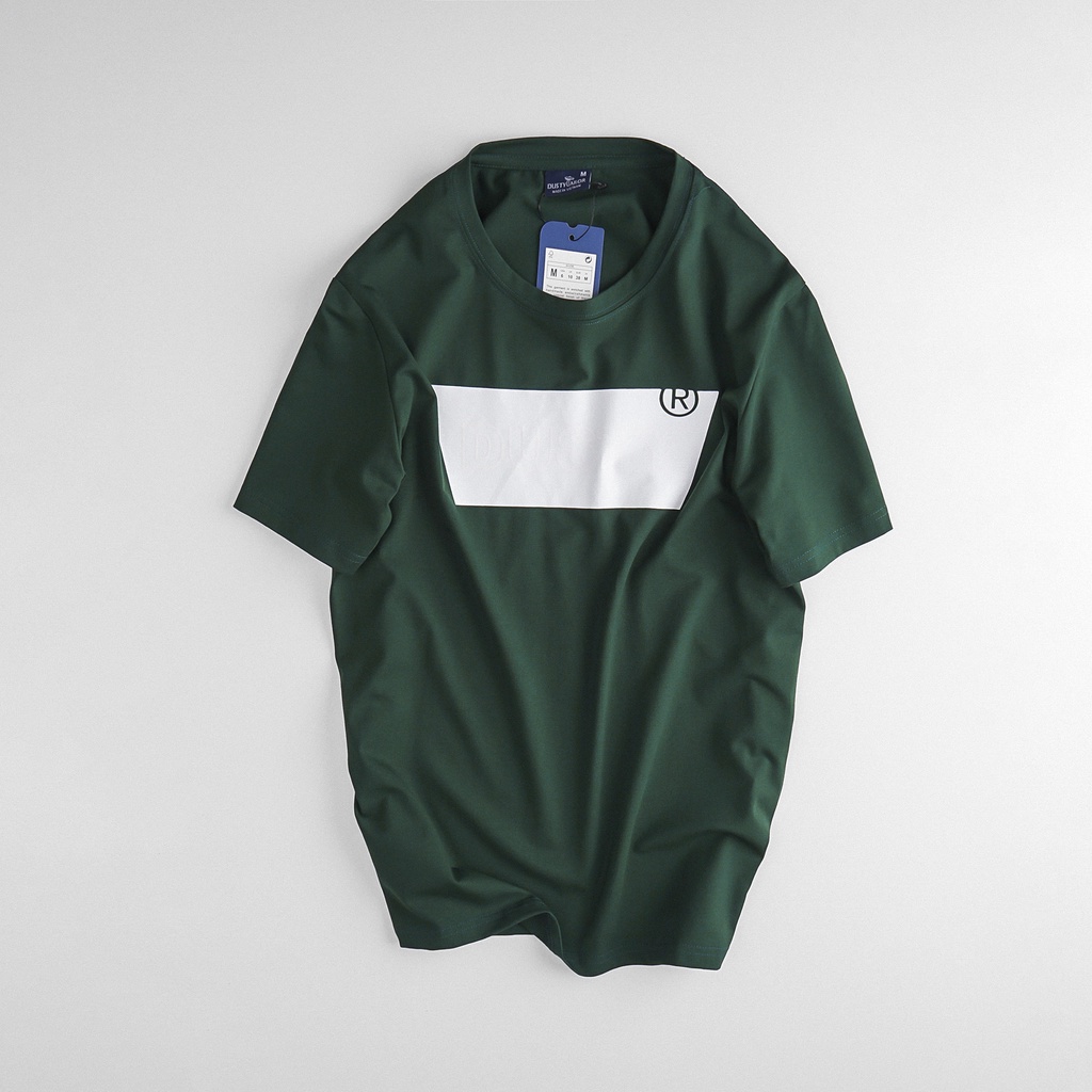 Áo thun nam Dusty Tailor in logo nổi, áo phông nam cotton co giãn 4 chiều cao cấp, vải dày mịn và mát, form áo slimfit