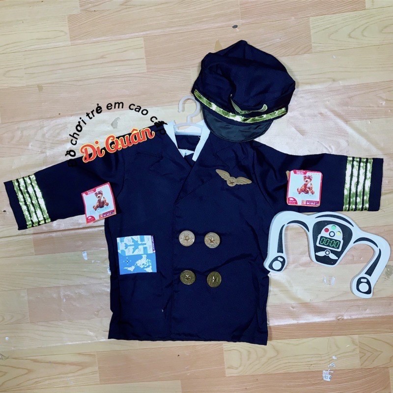 đồ chơi Túi áo lính phi công, nón, mô hình tay lái(ảnh thật shop tự chụp và giữ bản quyền hình ảnh)