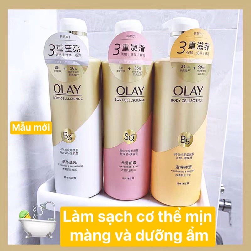 Sữa tắm Olay B3 trắng da chai lớn 500ml