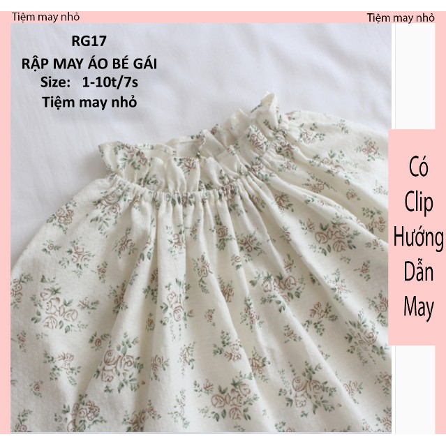 RẬP GIẤY RG17_ áo dài tay bé gái (1-8T)