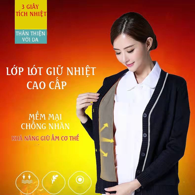 Áo len nữ, áo len nữ cổ chữ V ,áo khoác nữ cadigan mùa đông có lót lông