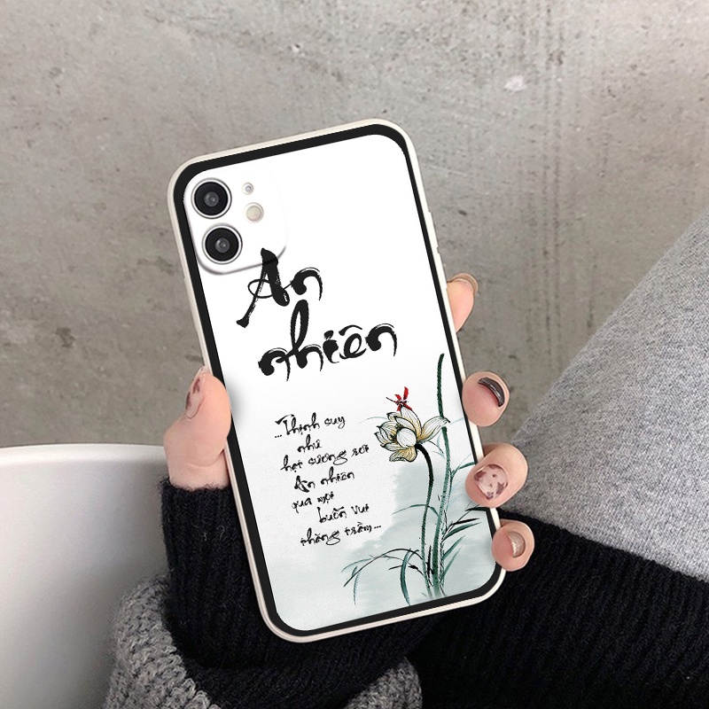 Ốp iphone 12 viền vuông cặp chữ *An - An nhiên* dành cho ip 6/6s/7/7plus/X/Xsmax/11/11promax/12/13promax