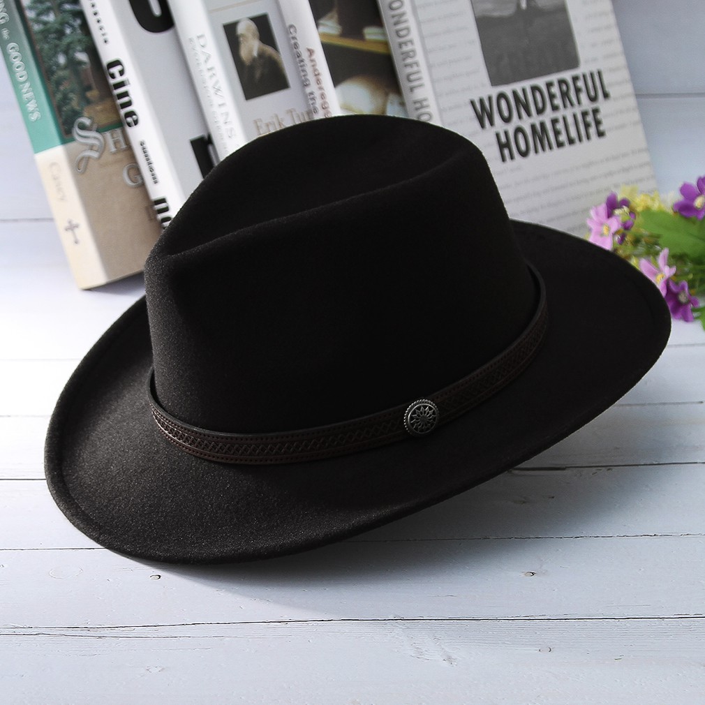 Mũ Fedora Vải Nỉ Thời Trang Unisex Cổ Điển