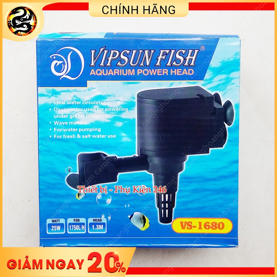 Máy Bơm Nước Rs-1680F ( Vs-1680 ) Hồ Cá Cảnh - Máy Lọc Nước Bể Cá Vipsun