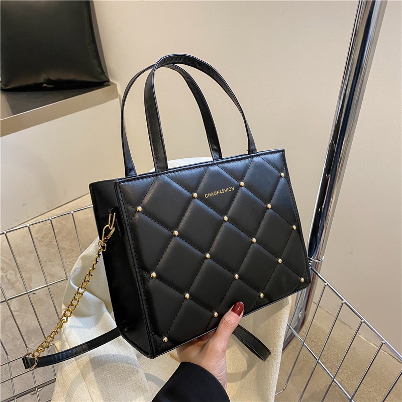 Túi Xách JASMIN NOIR Tay Hoa Văn Kẻ Ô Giản Dị Dành Cho Nữ