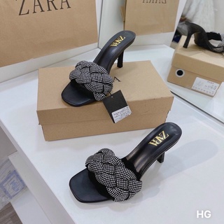 Guốc zara quai tết đá fullbox