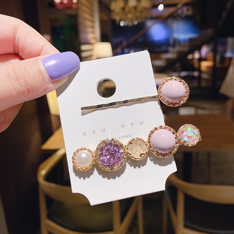 Kẹp tóc đính ngọc trai phong cách Hàn Quốc cho nữ