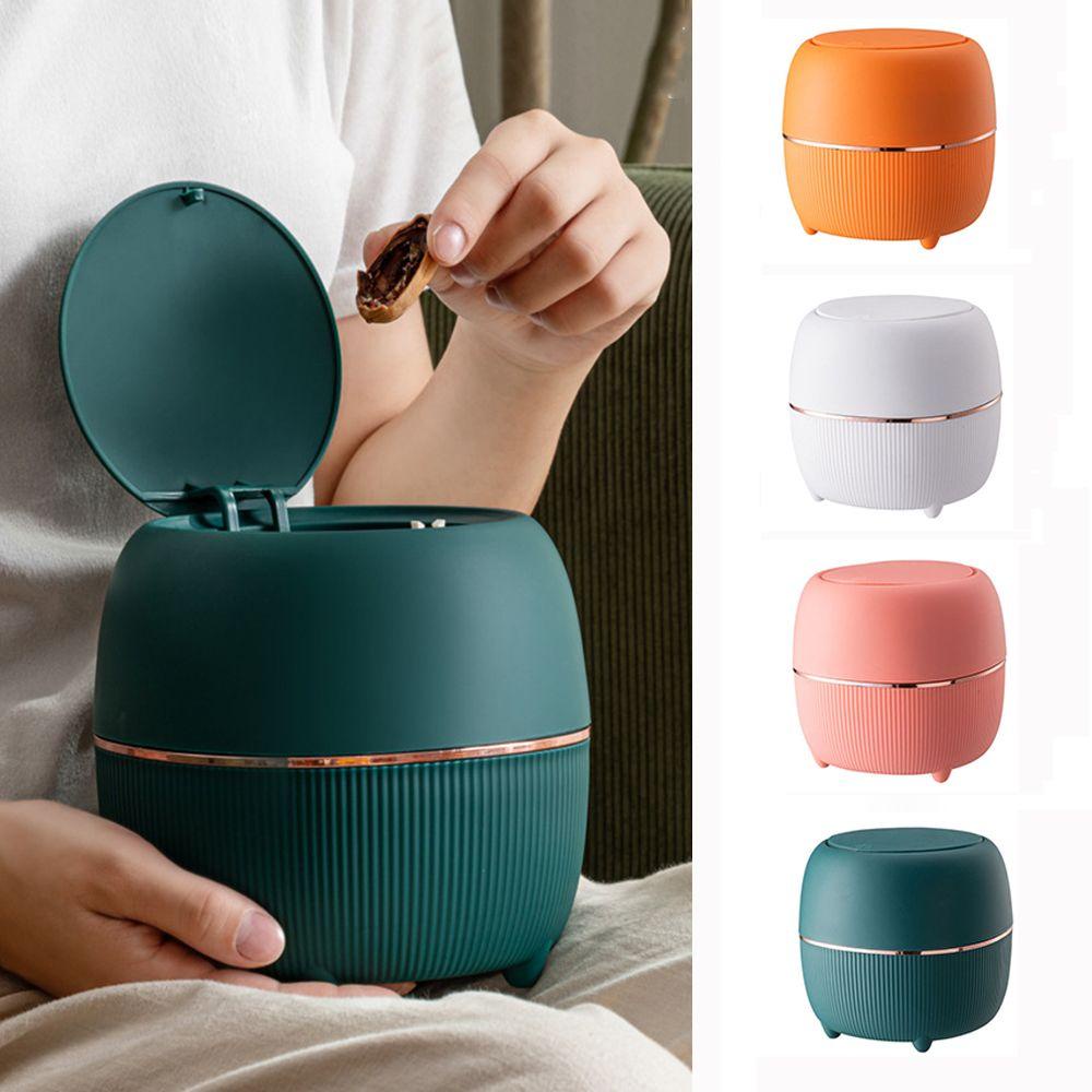 Thùng Rác Mini Để Bàn Có Nắp Đa Năng Kiểu Dáng Dễ Thương