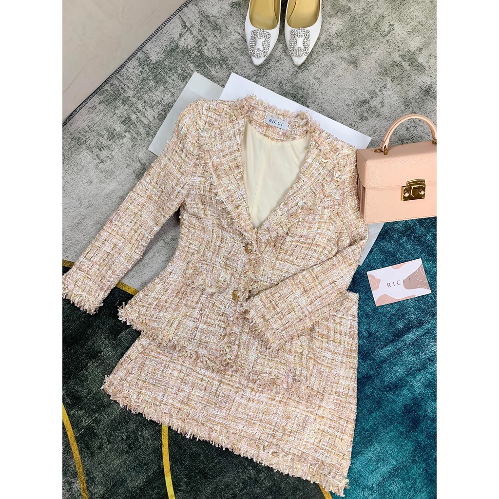 Melly Set Tweed Ricci thiết kế chất liệu Tweed cao cấp mềm  |  RICCI OFFICIAL | BigBuy360 - bigbuy360.vn