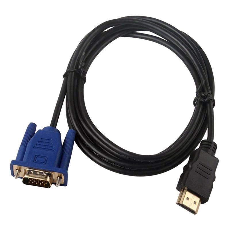 Dây cáp nối đầu HDMI với đầu VGA D-SUB loại đực dành cho màn hình HDTV/máy tính chiều dài 1m