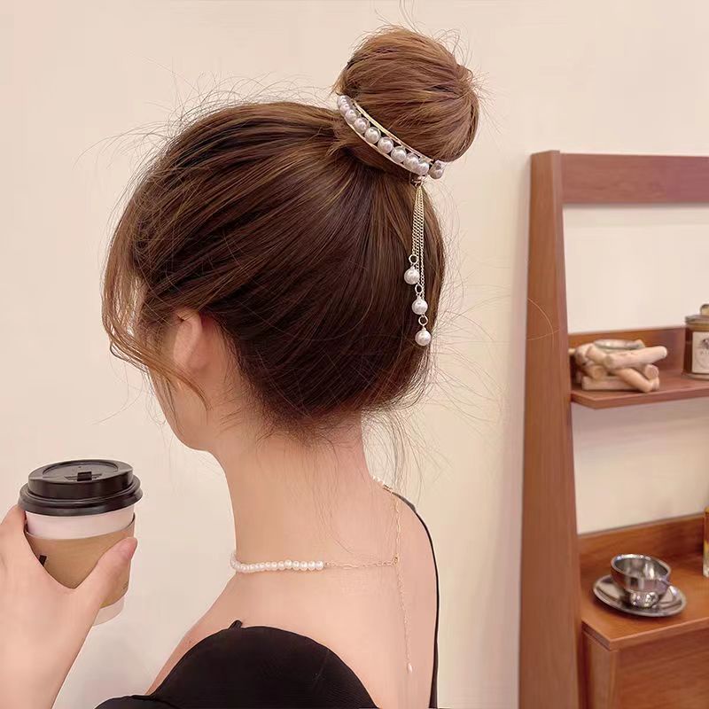 Kẹp Tóc Càng Cua Đính Đá Ngọc Trai Sang Trọng Cho Nữ