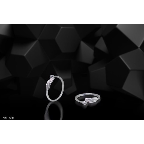 Nhẫn Bạc Ta Hình Lông Vũ Siêu Đẹp