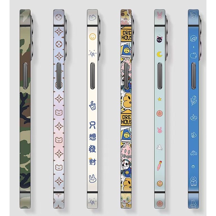 Miếng dán khung hydrogel nhiều màu chống trầy thích hợp cho iPhone 12 13 Pro Max