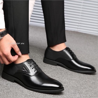 [Sale 145k] Giày Da Nam buộc dây Giày Tây Nam sang trọng VS60047