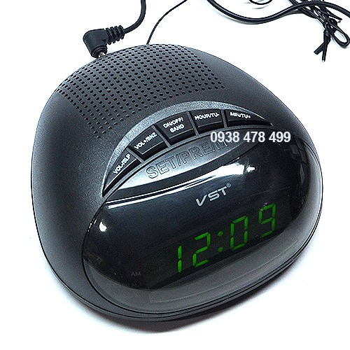 MS: 5348 - ĐỒNG HỒ LED KÈM RADIO AM FM BÁO THỨC 220V - VST901 - LED XANH LÁ