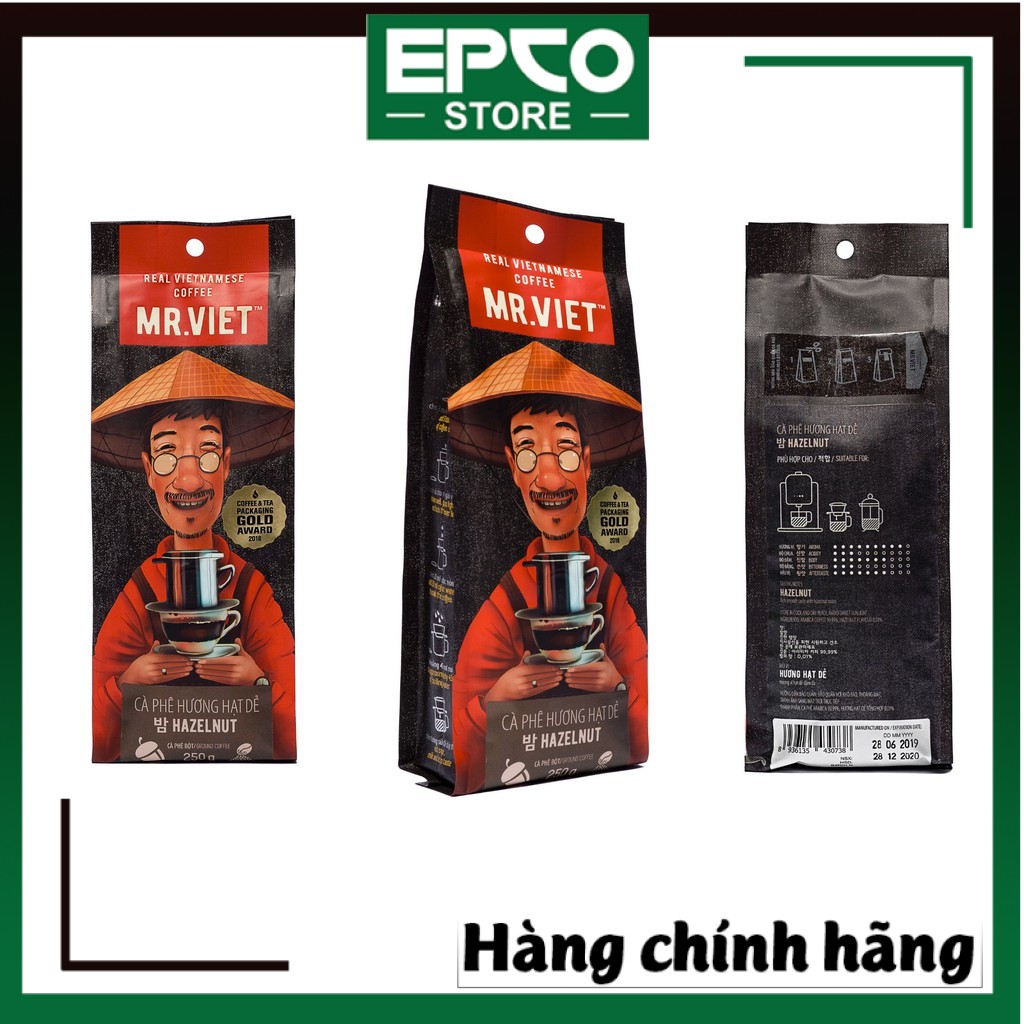 Cà Phê Rang Xay Hạt Dẻ Mr Viet (Túi 250g)