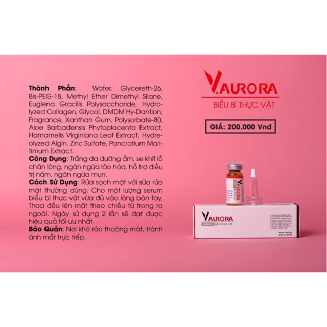 Serum Biểu Bì Thực Vật