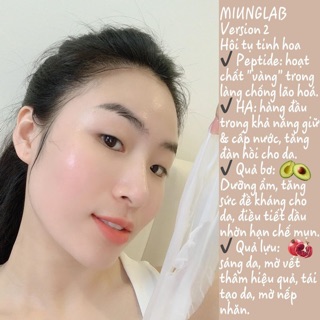 Miung Lab nạ sinh học Dừa tươi version 2 bơ + lưu đỏ