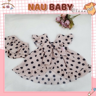 Đồ bộ chấm bi cho bé gái 3-16kg