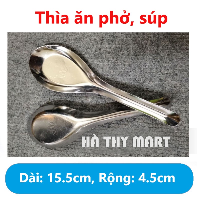 Thìa phở, thìa súp inox cán dài cho mọi nhà