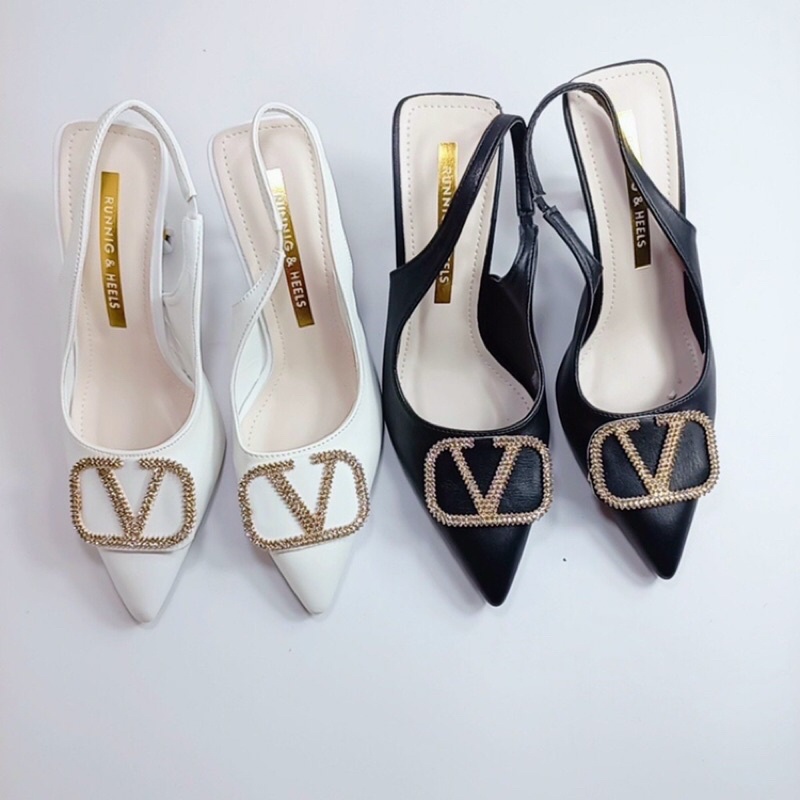 Giày sanda bít mũi cao cấp tag V đá vàng 8p siêu chảnh hàng vnxk xịn đẹp