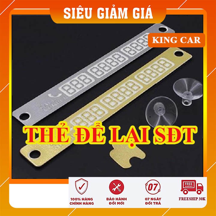 Thẻ để lại số điện thoại trên ô tô, bảng ghi số điện thoại trên ô tô - Shop KingCar