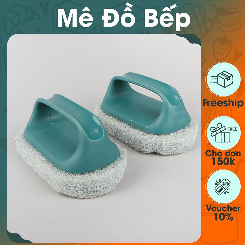 Bàn chải chà bồn rửa chén bề mặt cước siêu sạch có tay cầm xanh CBTC02