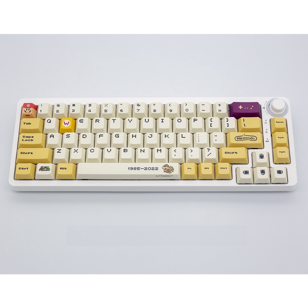 Keycap set PBT Mario Dye-sub nhiều phối màu nút bàn phím cơ phù hợp các layout cơ bản