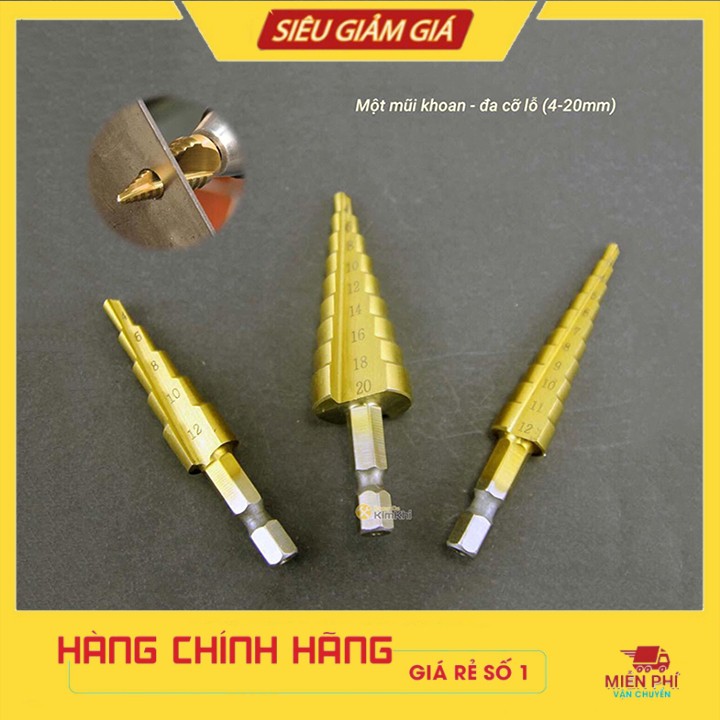 Bộ 3 mũi khoan tháp