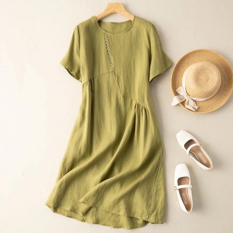 Đầm dài Thiết kế Thương hiệu Thiều Hoa chất liệu mềm mịn siêu thấm hút mồ hôi thoáng mát P0337