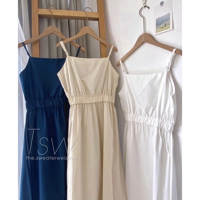 [Ảnh thật/Sẵn]Váy-đầm 2 dây thô chun eo có dây điều chỉnh | BigBuy360 - bigbuy360.vn