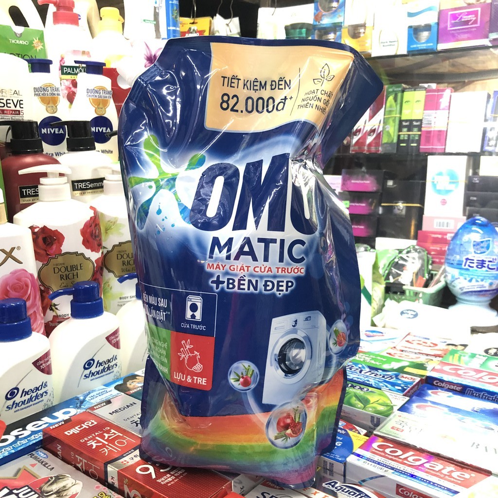 Nước Giặt Omo Matic Bền Đẹp Cửa Trước Túi 3500ML