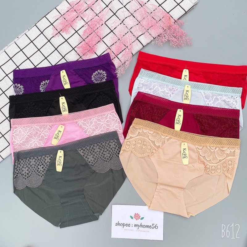 Quần lót su phối ren mềm mại fom 48-58kg vừa (lẻ 1c)