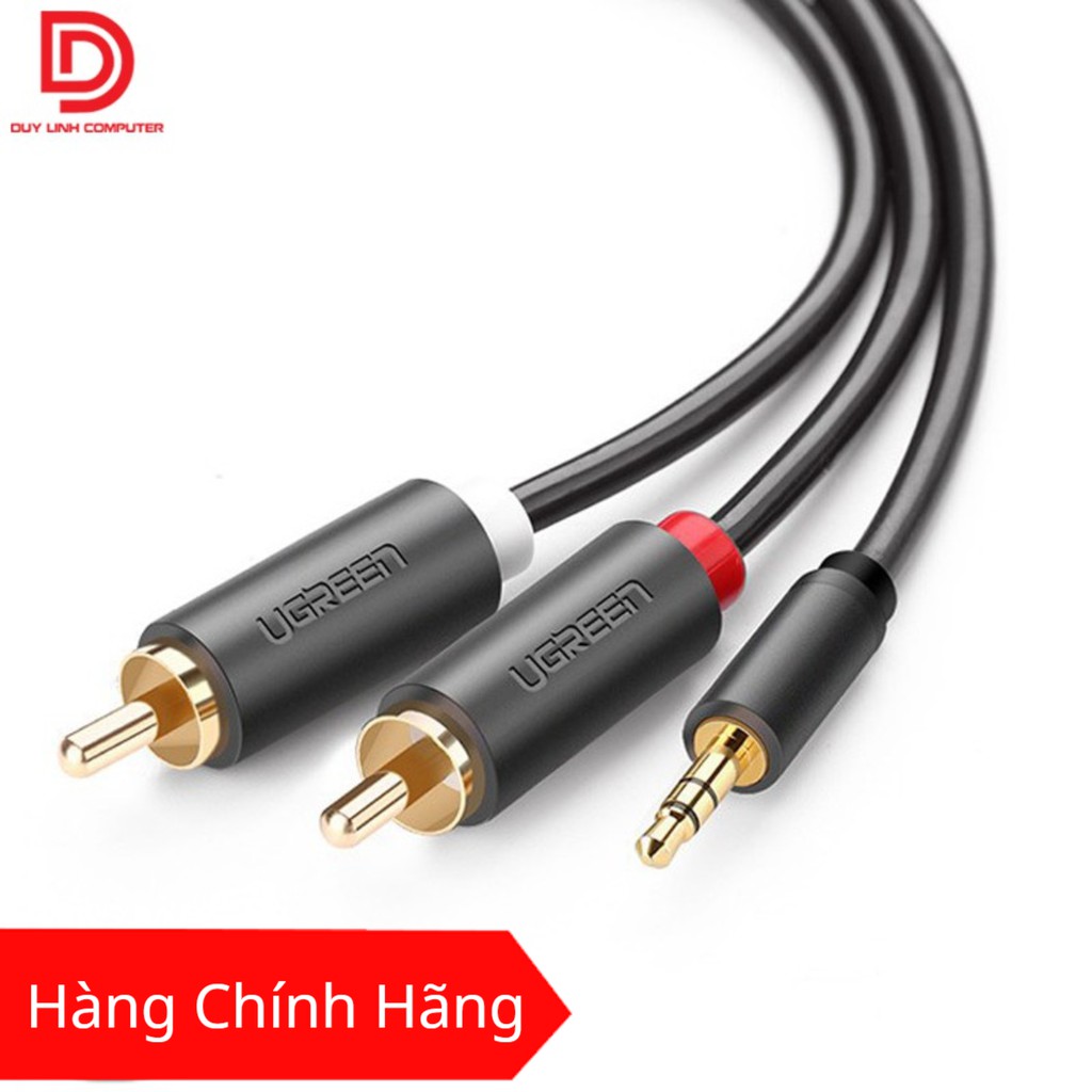 Dây loa 1 ra 2 RCA 5m (hoa sen) chính hãng Ugreen 10513