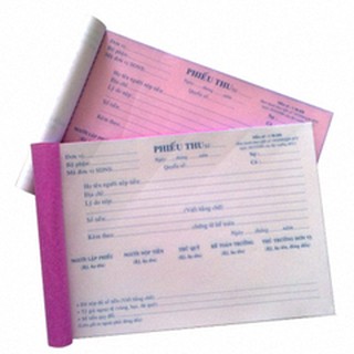 Lốc 5 quyển phiếu thu 2 Liên Giấy đẹp ( 50 bộ, 100 tờ)