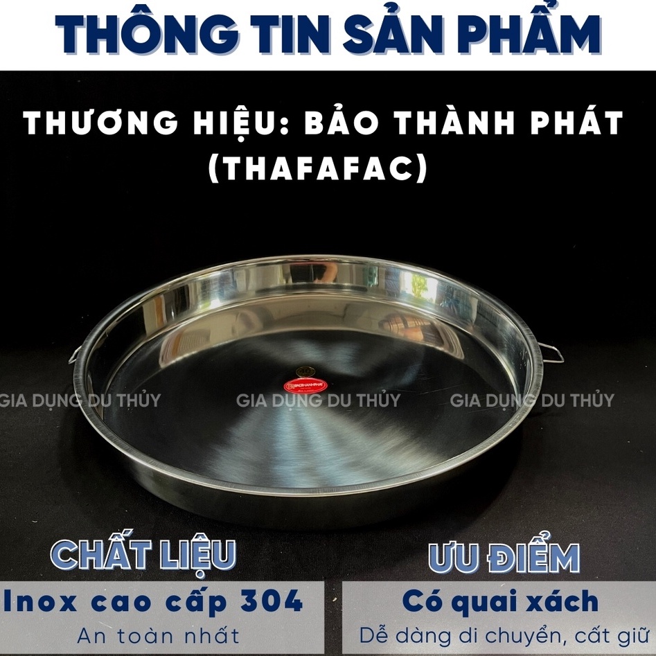 Xửng bơ inox đường kính 40cm - 46cm Thafafac chất liệu inox dày đẹp, bền bỉ dùng hấp bánh tiện lợi của gia dụng Du Thủy