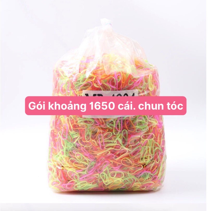 Túi khoảng 1600 cái chun buộc tóc hàng cao su nguyên chất( gấn 1 lạng)