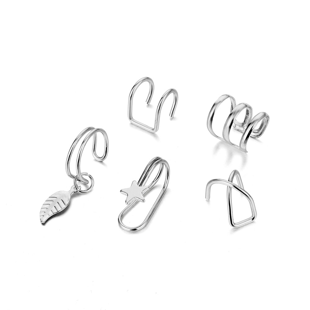 Bộ 5 Khuyên Tai Chữ Hình Chữ C Cá Tính Dành Cho Nữ