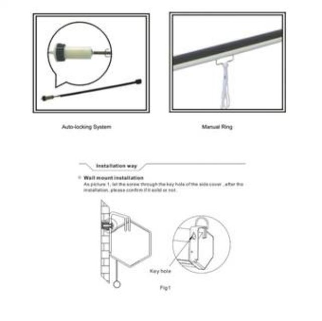 Màn chiếu treo tường 1m8 x 1m8 giá rẻ