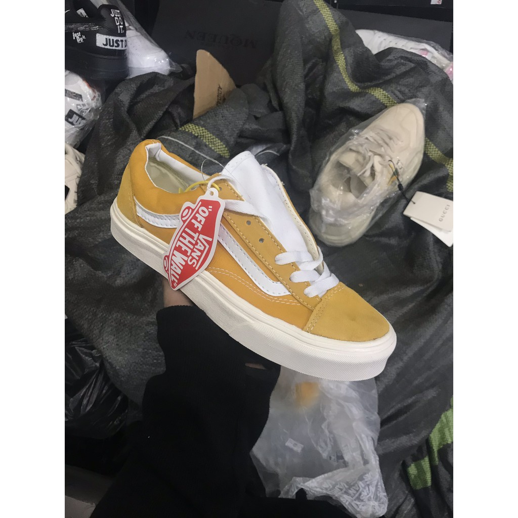 &gt;ẢNH THẬT-HÀNG THẬT&lt; Giày sneaker V Old skool sunflower vàng nỉ nam nữ